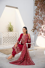 3 PC - Embroidered Dress