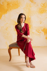 2PC Summer Luxury Embroidered Dress - 1107