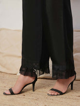 Trouser-Raw Silk Black