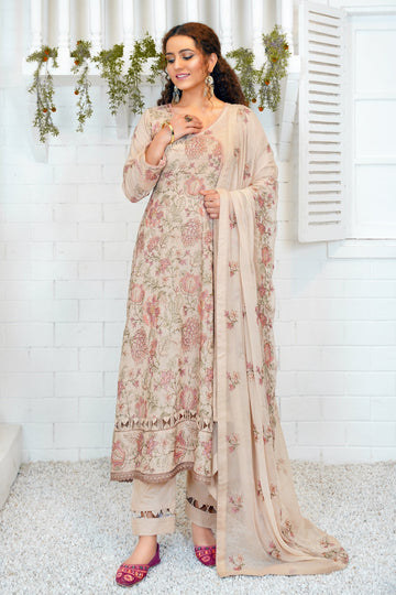 Unstitched embroidered lawn suit L23110 - Threads & Weaves