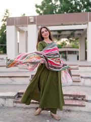 Phool Stripes Odhni (Light Multi)