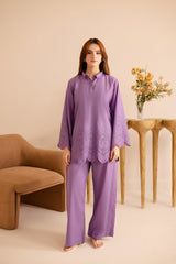 Summer Schiffli Embroidered Co-Ord - 1156