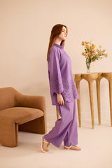 Summer Schiffli Embroidered Co-Ord - 1156