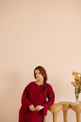 2PC Lawn Schiffli Embroidered Co-Ord - 1166