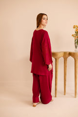 2PC Lawn Schiffli Embroidered Co-Ord - 1166