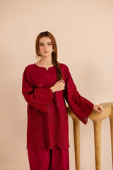 2PC Lawn Schiffli Embroidered Co-Ord - 1166