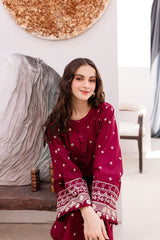 2PC Summer Embroidered Dress-1044