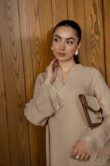 Embroidered Solid 2PC Dress - SP-04 Skin