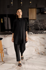 Solid 2PC Dress - SP-01 Black