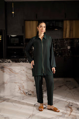 Solid 2PC Dress - SP-08 Emerald Green