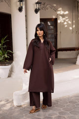 2 PC Solid PSK 01 - Dark Brown