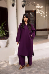 2 PC Solid PSK 01 - Dark Plum