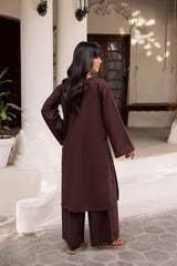 2 PC Solid PSK 01 - Dark Brown