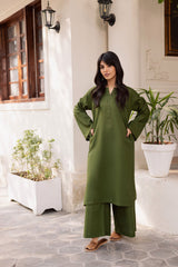 2 PC Solid PSK 01 - Olive Green