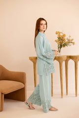 Summer Schiffli Embroidered Co-Ord - 1162