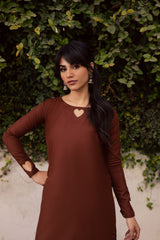 2PC Solid HSK 06 – Chocolate Brown