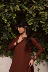 2PC Solid HSK 06 – Chocolate Brown
