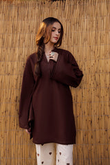 2PC Embroidered MSK 05 – Dark Brown