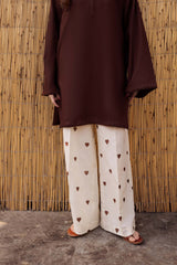 2PC Embroidered MSK 05 – Dark Brown