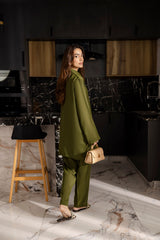 Solid 2PC Dress - SP-03 Olive