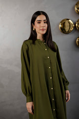 Solid 2PC Dress - SP-05 Olive