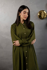 Solid 2PC Dress - SP-05 Olive