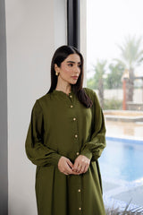 Solid 2PC Dress - SP-05 Olive