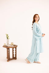 2PC Summer Embroidered Dress - 1123