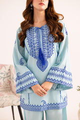 2PC Summer Embroidered Dress - 1125