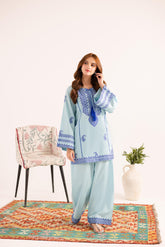 2PC Summer Embroidered Dress - 1125