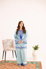 2PC Summer Embroidered Dress - 1125