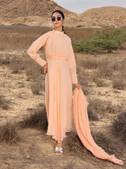 Natural calico modest abaya (MW-04)