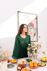 2PC Summer Embroidered Dress - 1038