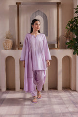Lilac Embroidered Lawn 3PC Suit