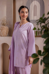 Lilac Embroidered Lawn 3PC Suit