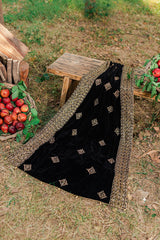 Black Double Sequence Shawl