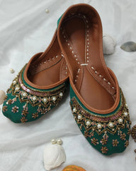 Green Nawabi Khussa