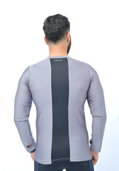 Full Sleeves Compression Tee Silver Grey