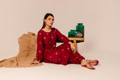 2PC Summer Embroidered Dress- EM-MO4