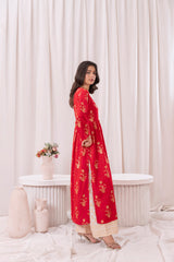 Women Red Maxi D2043
