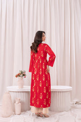Women Red Maxi D2043