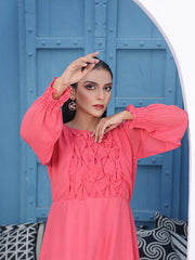 Blush fuchsia Long Flared Maxi (FR-748)