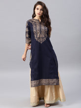 Blue printed kurta Only D2041