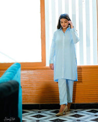 Sky Blue Two Piece Suit