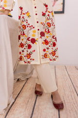 2PC Summer Embroidered Dress- 1040
