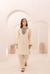 2PC Embroidered Dress - 1080