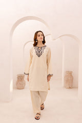 2PC Embroidered Dress - 1080