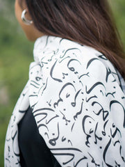 Be Qaida Stole (White)