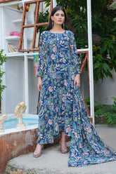 Navy Bloom Maxi