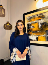 Navy Embroidered Sleeves